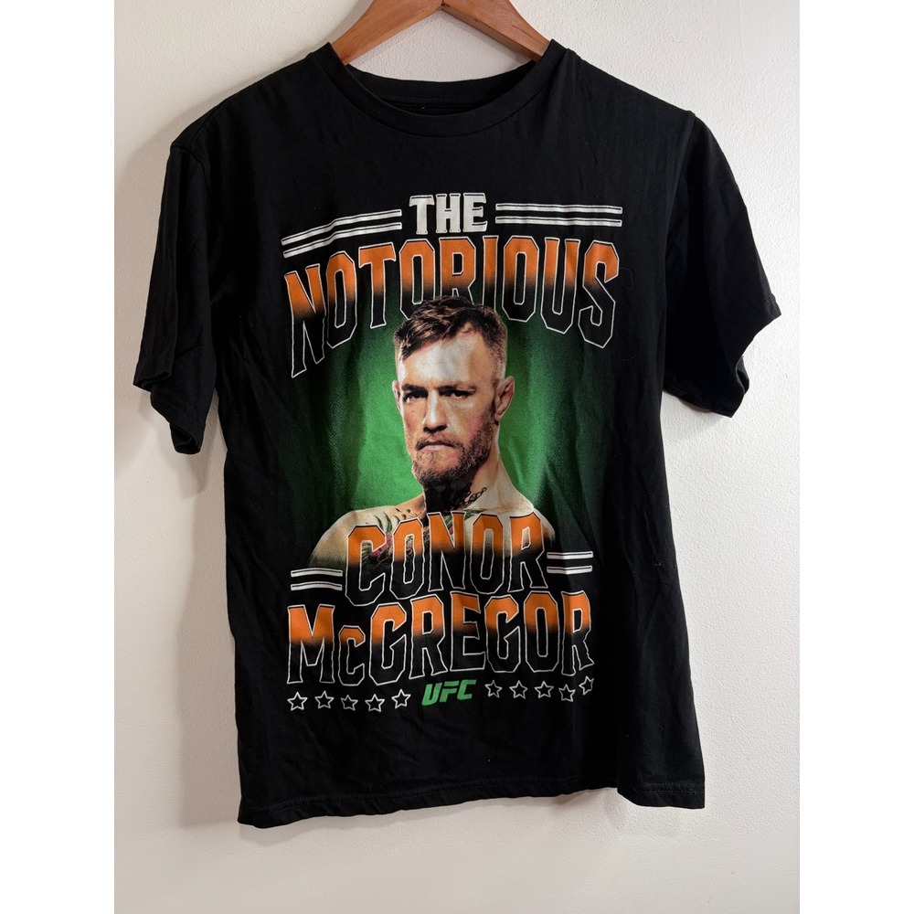 UFC Conor McGregor The Notorious Graphic T-Shirt Mens Small Black MMA Fighting